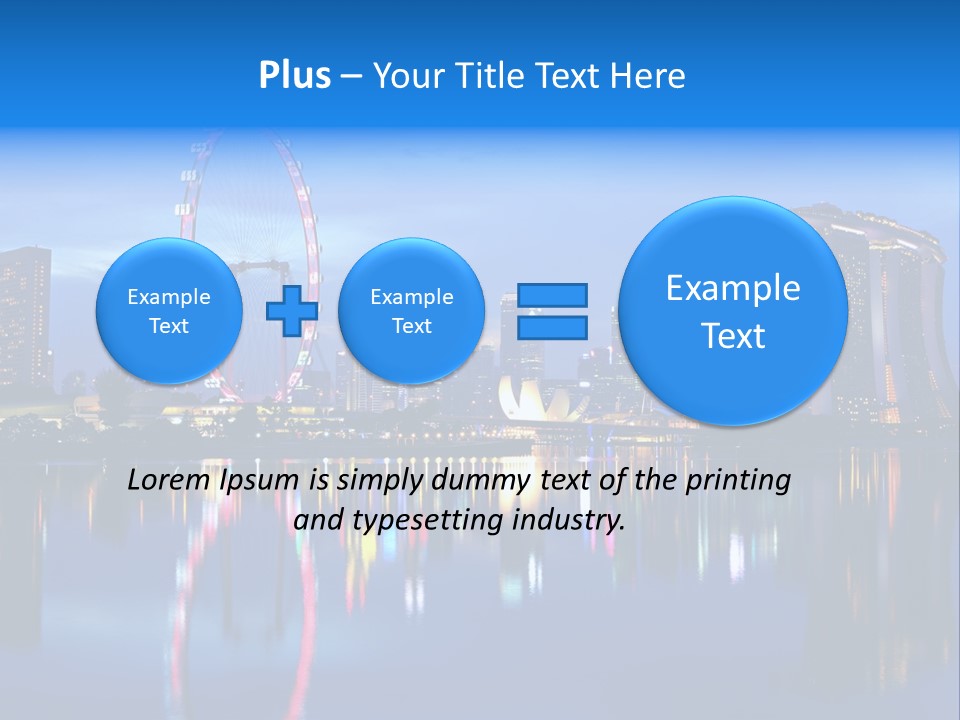 A City Skyline With A Ferris Wheel In The Foreground PowerPoint Template