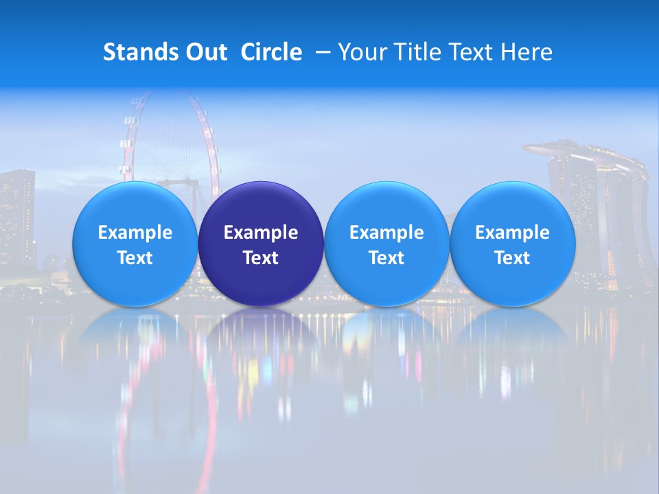 A City Skyline With A Ferris Wheel In The Foreground PowerPoint Template