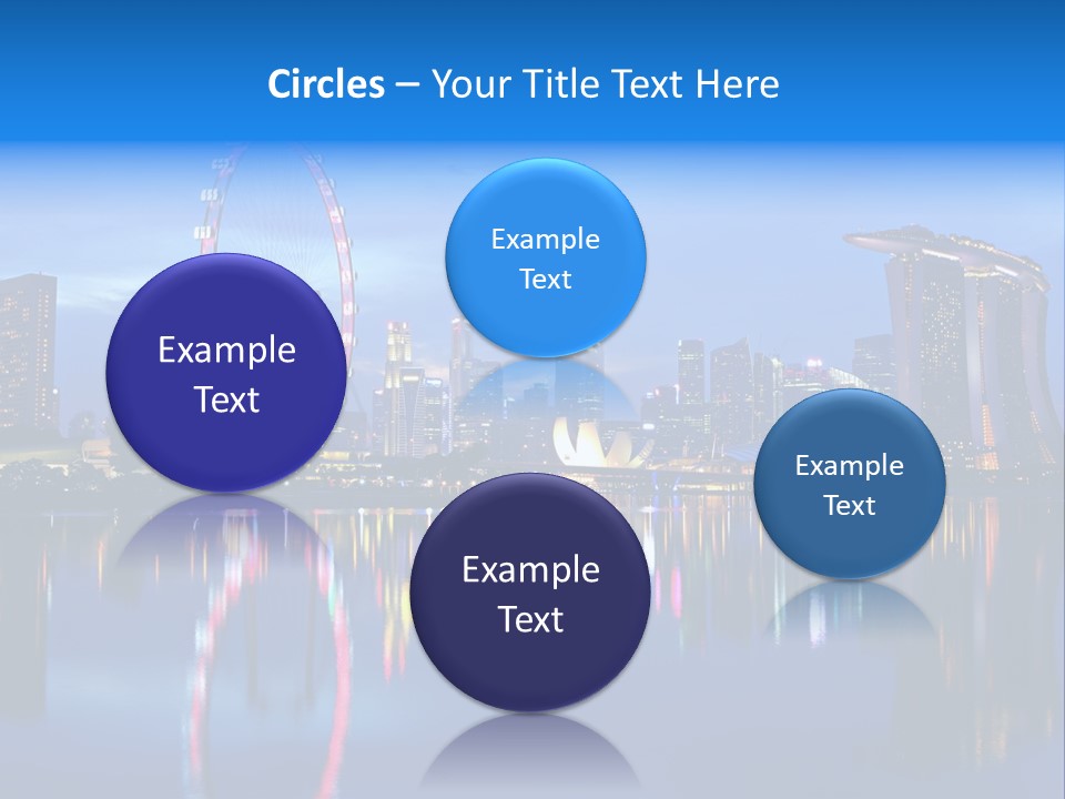 A City Skyline With A Ferris Wheel In The Foreground PowerPoint Template
