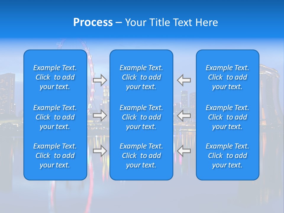 A City Skyline With A Ferris Wheel In The Foreground PowerPoint Template