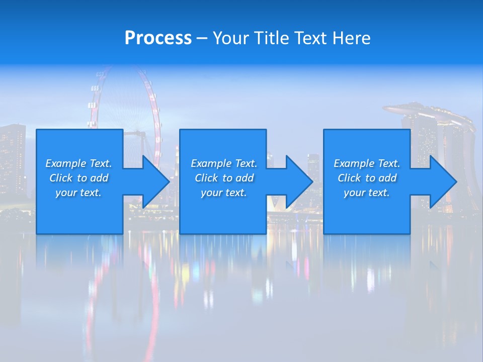 A City Skyline With A Ferris Wheel In The Foreground PowerPoint Template