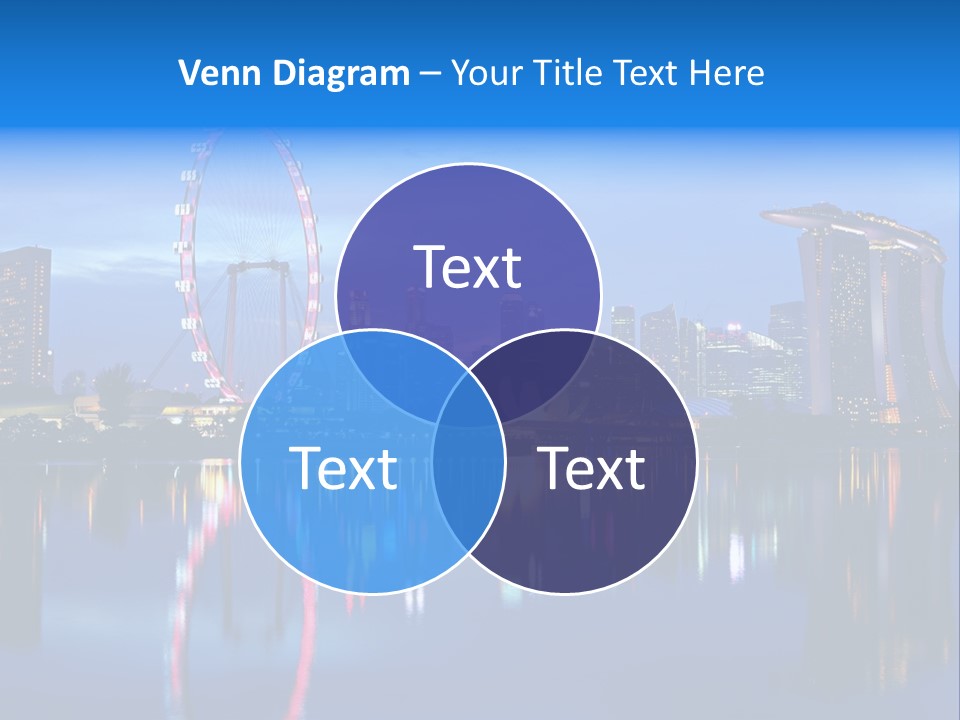 A City Skyline With A Ferris Wheel In The Foreground PowerPoint Template