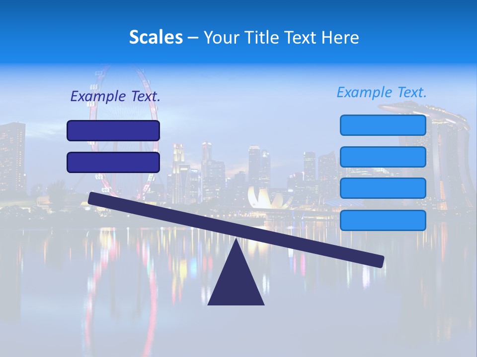 A City Skyline With A Ferris Wheel In The Foreground PowerPoint Template