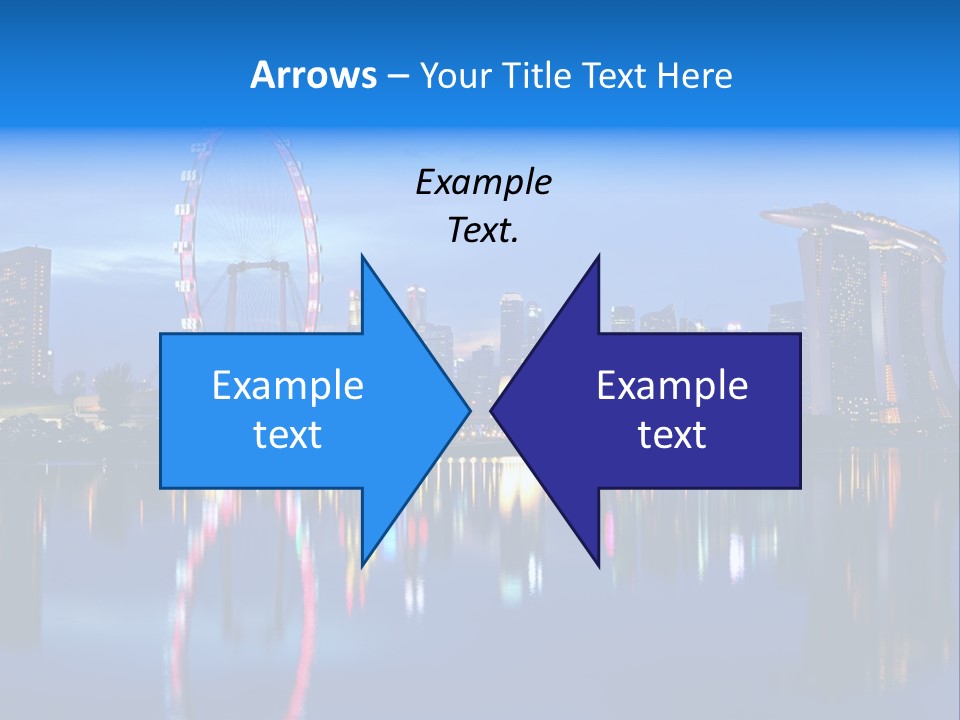 A City Skyline With A Ferris Wheel In The Foreground PowerPoint Template