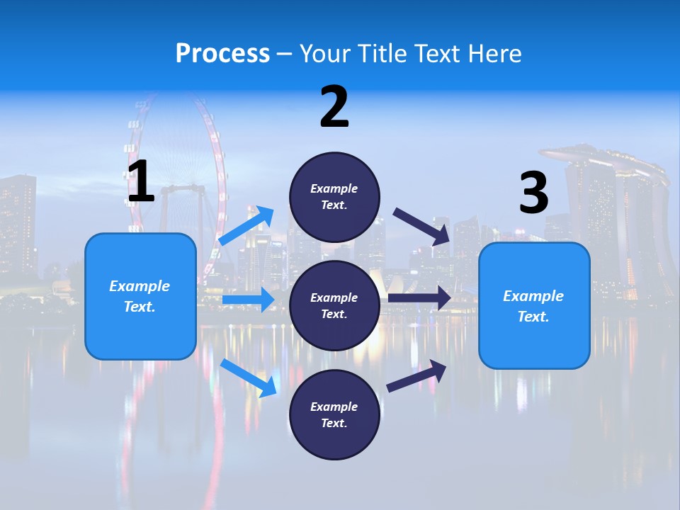 A City Skyline With A Ferris Wheel In The Foreground PowerPoint Template