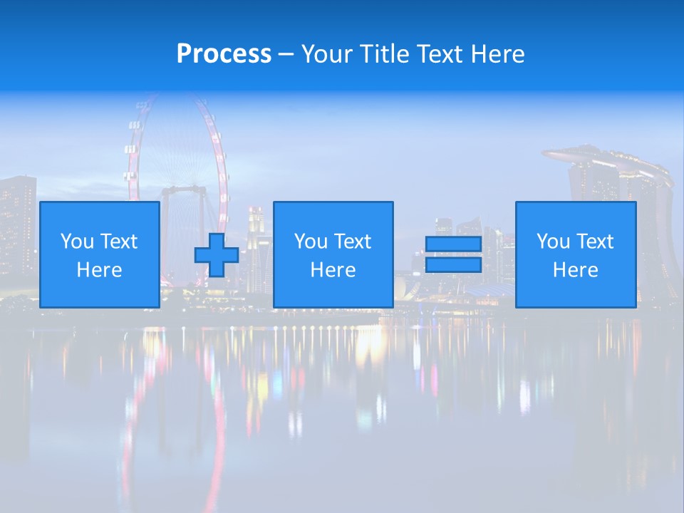 A City Skyline With A Ferris Wheel In The Foreground PowerPoint Template