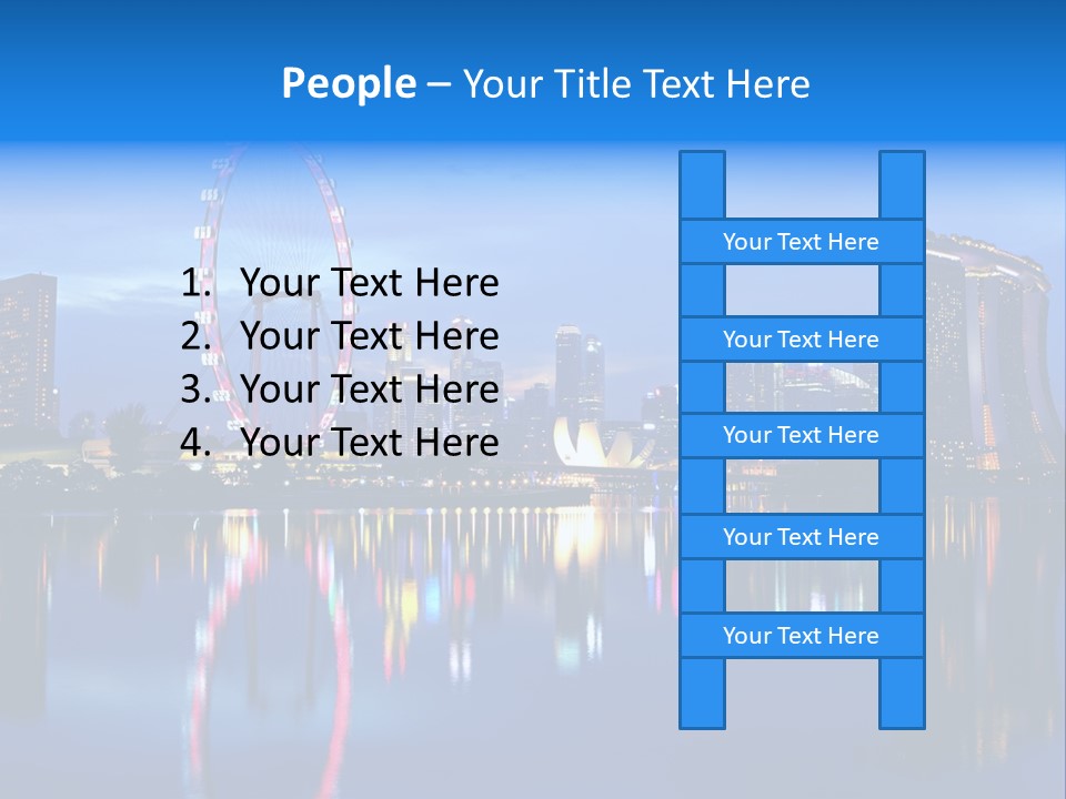 A City Skyline With A Ferris Wheel In The Foreground PowerPoint Template