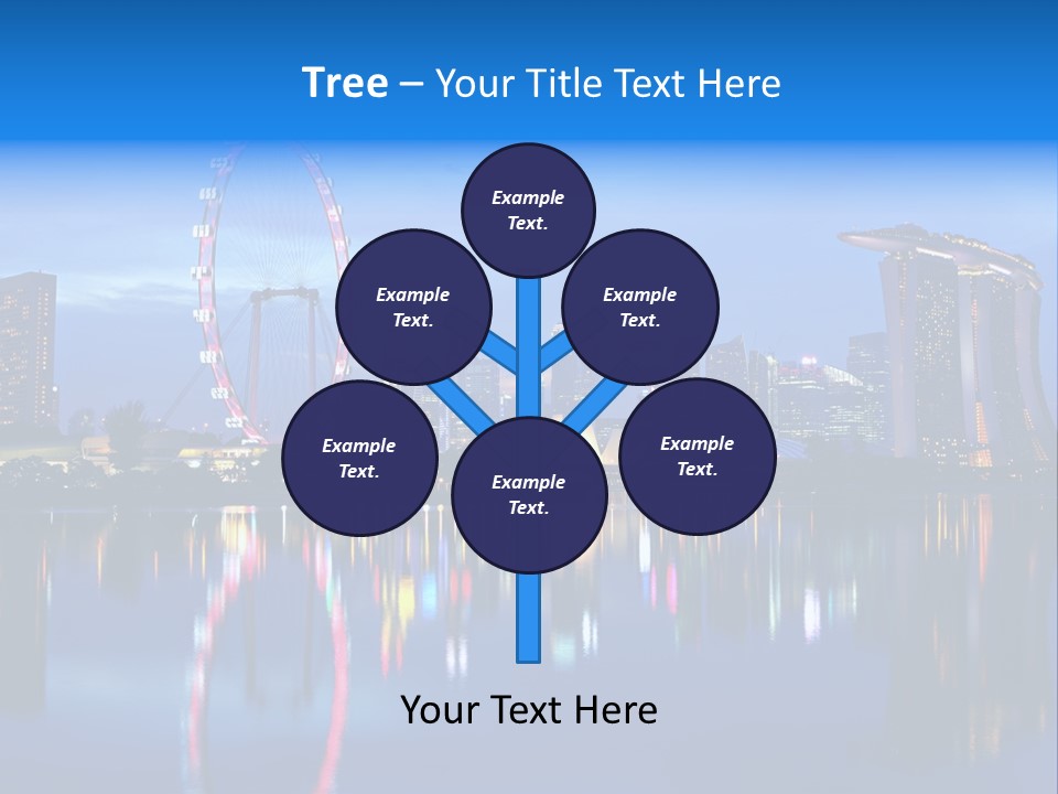 A City Skyline With A Ferris Wheel In The Foreground PowerPoint Template
