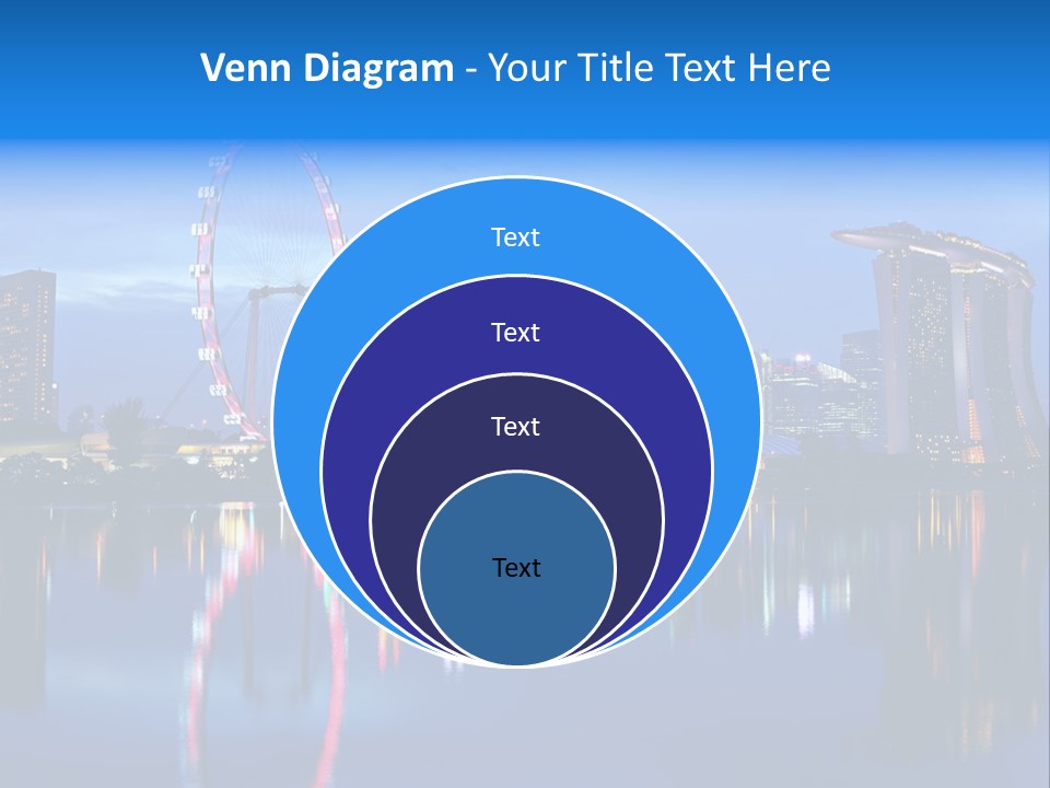 A City Skyline With A Ferris Wheel In The Foreground PowerPoint Template