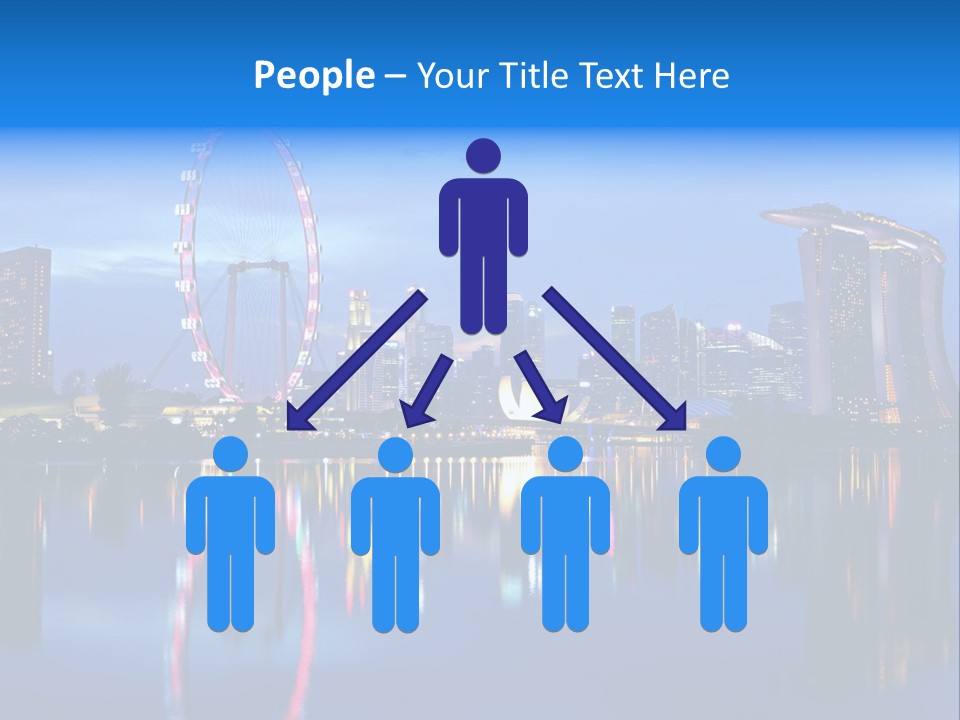 A City Skyline With A Ferris Wheel In The Foreground PowerPoint Template