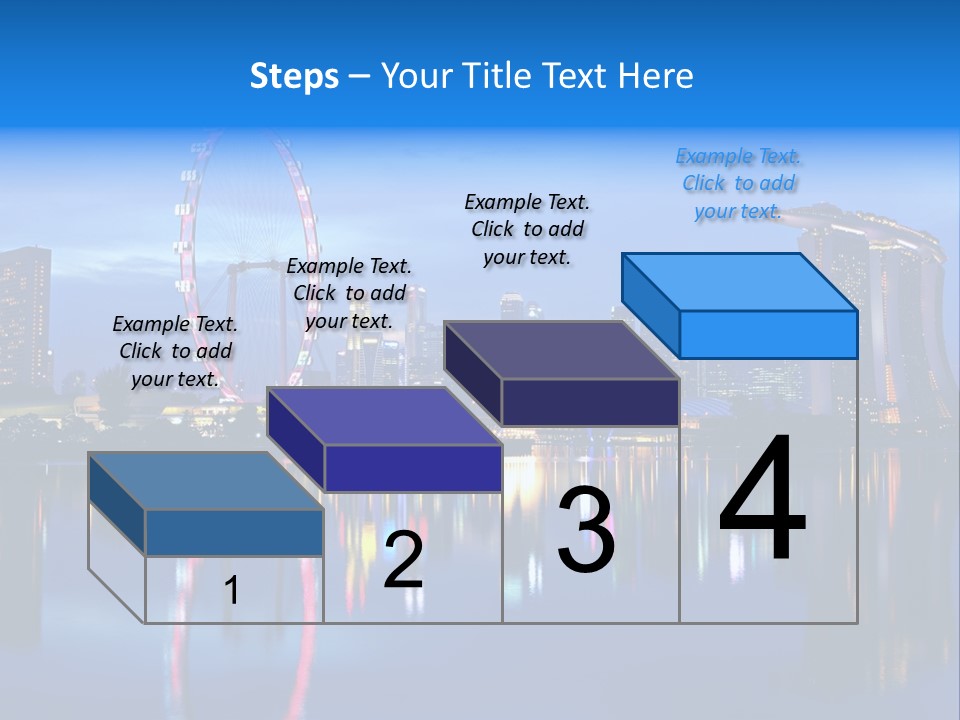 A City Skyline With A Ferris Wheel In The Foreground PowerPoint Template