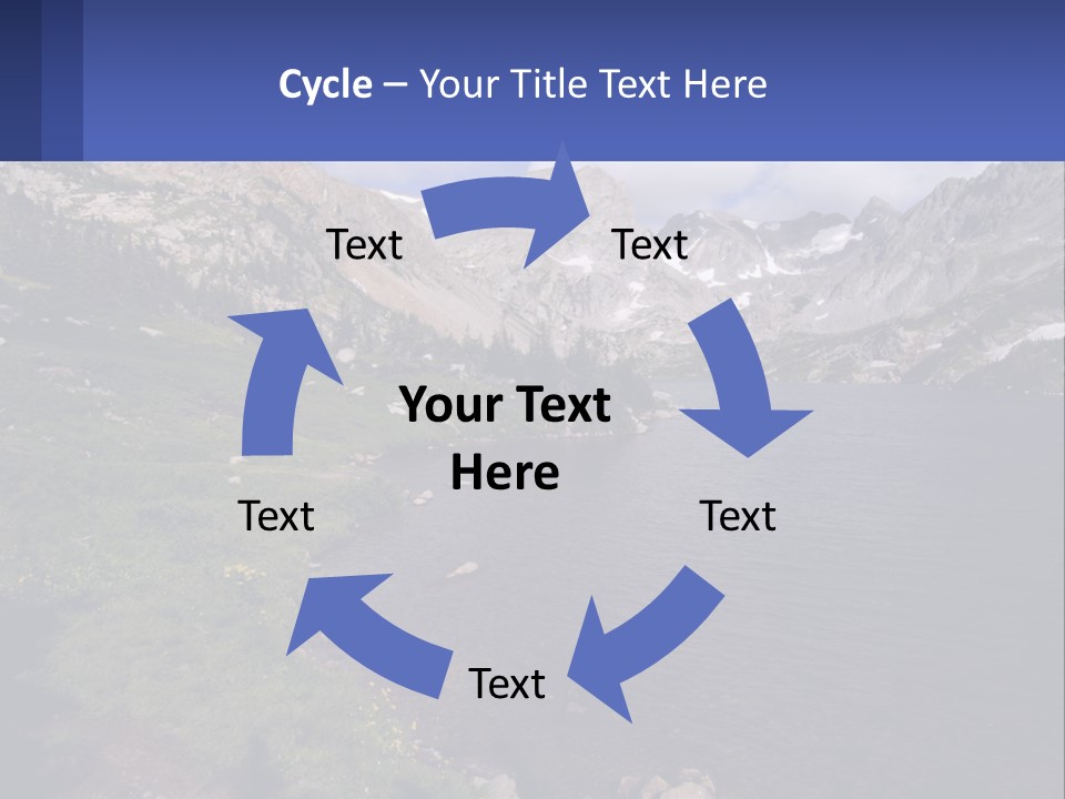A Large Body Of Water Surrounded By Mountains PowerPoint Template