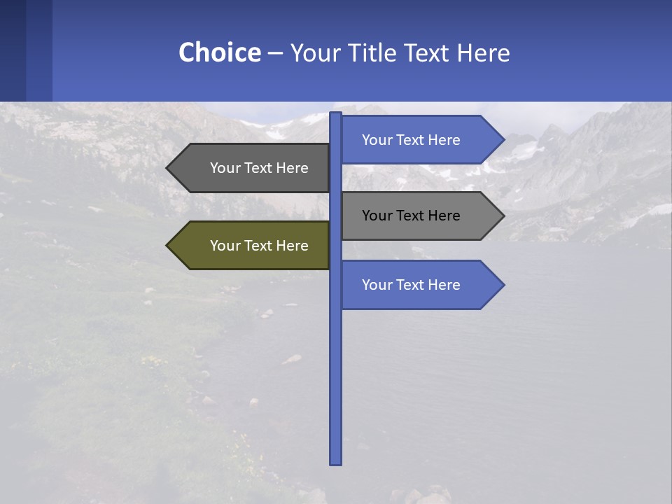 A Large Body Of Water Surrounded By Mountains PowerPoint Template