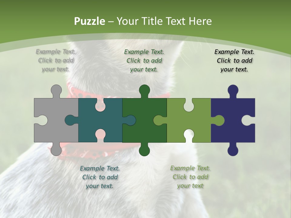 A Small Dog Wearing A Red Bandana Is Sitting In The Grass PowerPoint Template