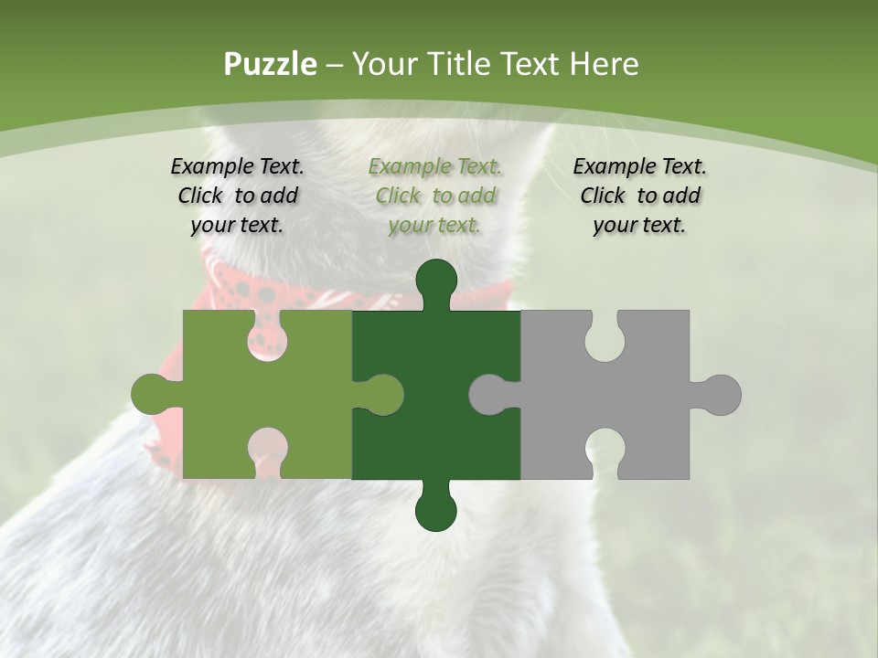 A Small Dog Wearing A Red Bandana Is Sitting In The Grass PowerPoint Template