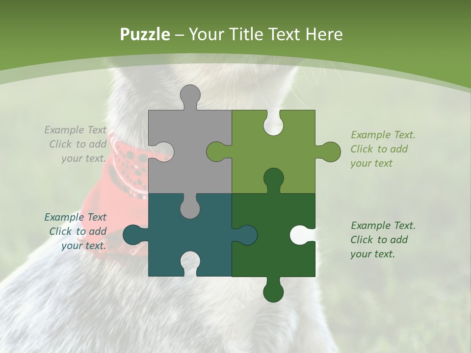 A Small Dog Wearing A Red Bandana Is Sitting In The Grass PowerPoint Template
