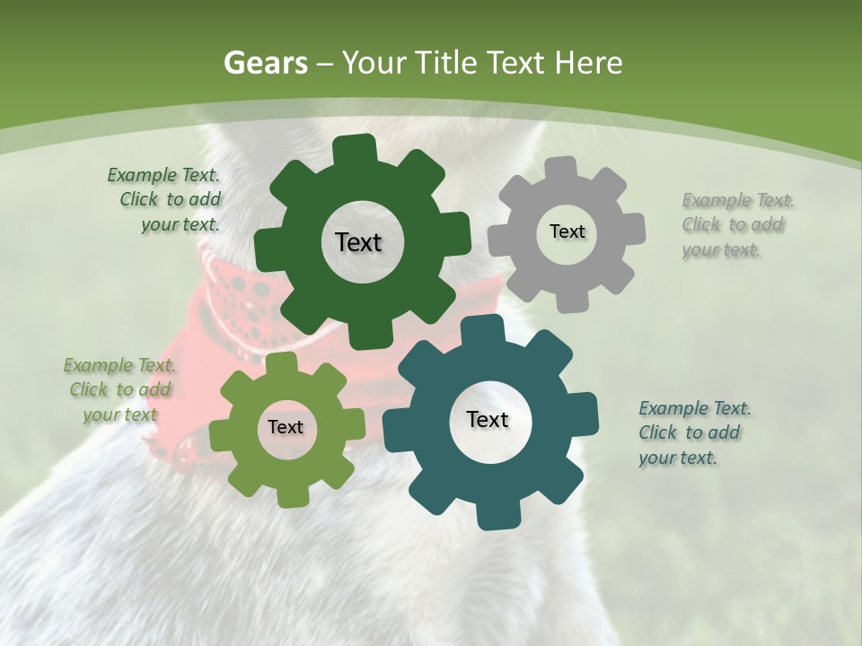 A Small Dog Wearing A Red Bandana Is Sitting In The Grass PowerPoint Template