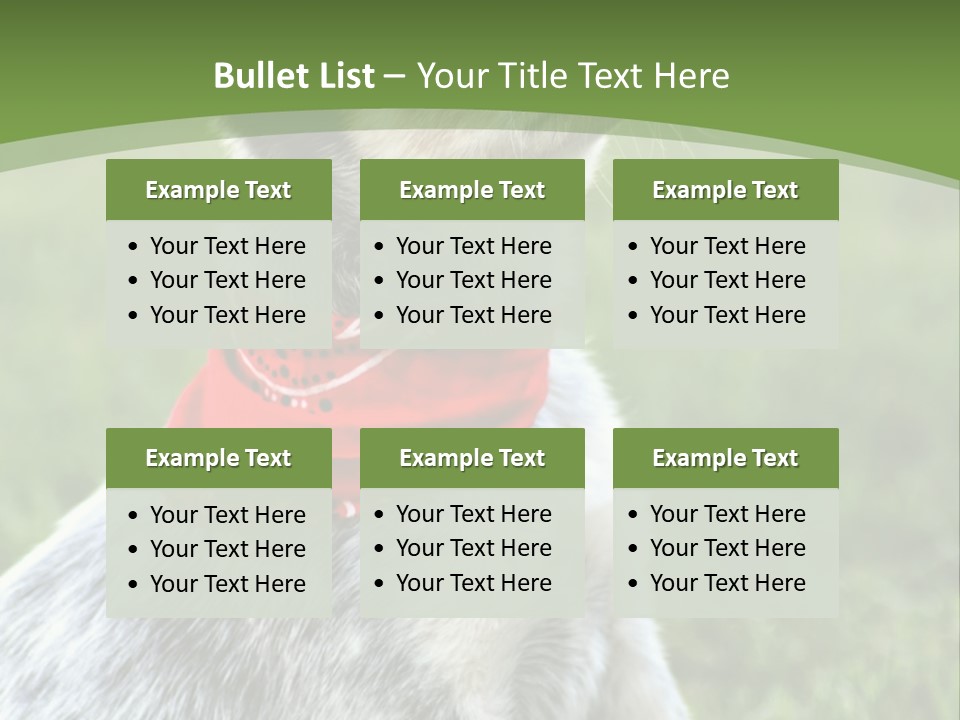 A Small Dog Wearing A Red Bandana Is Sitting In The Grass PowerPoint Template