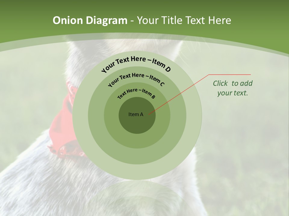 A Small Dog Wearing A Red Bandana Is Sitting In The Grass PowerPoint Template
