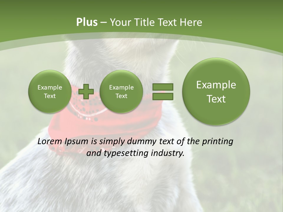 A Small Dog Wearing A Red Bandana Is Sitting In The Grass PowerPoint Template
