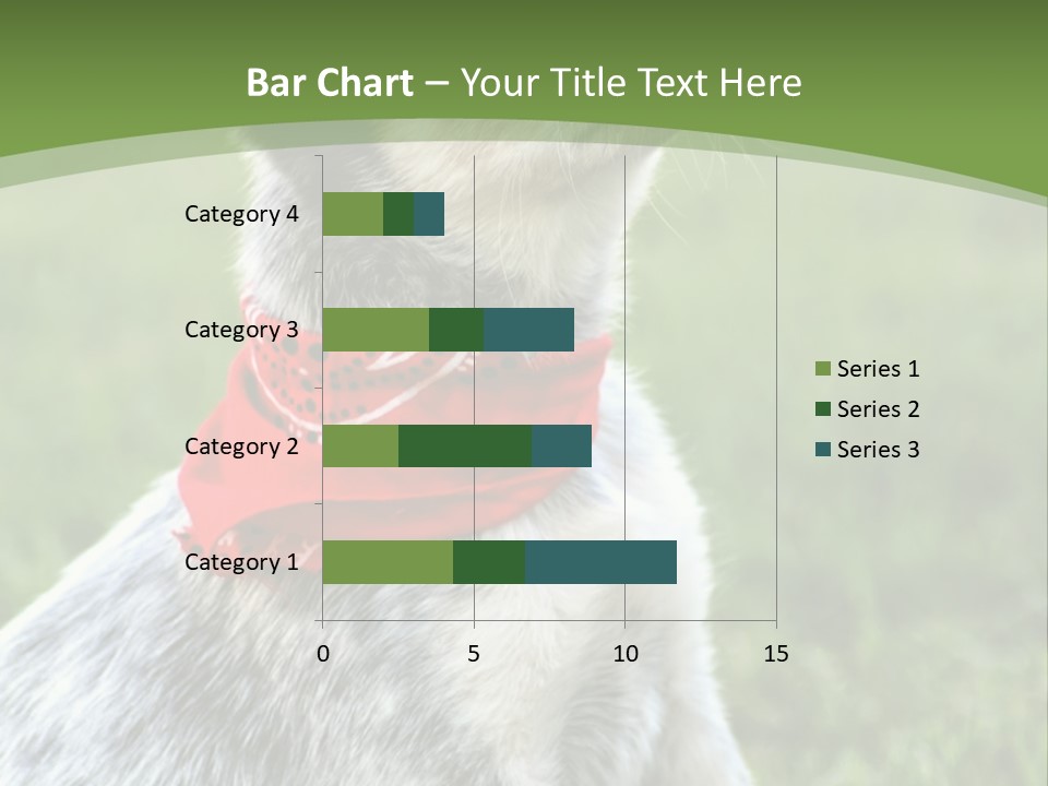 A Small Dog Wearing A Red Bandana Is Sitting In The Grass PowerPoint Template