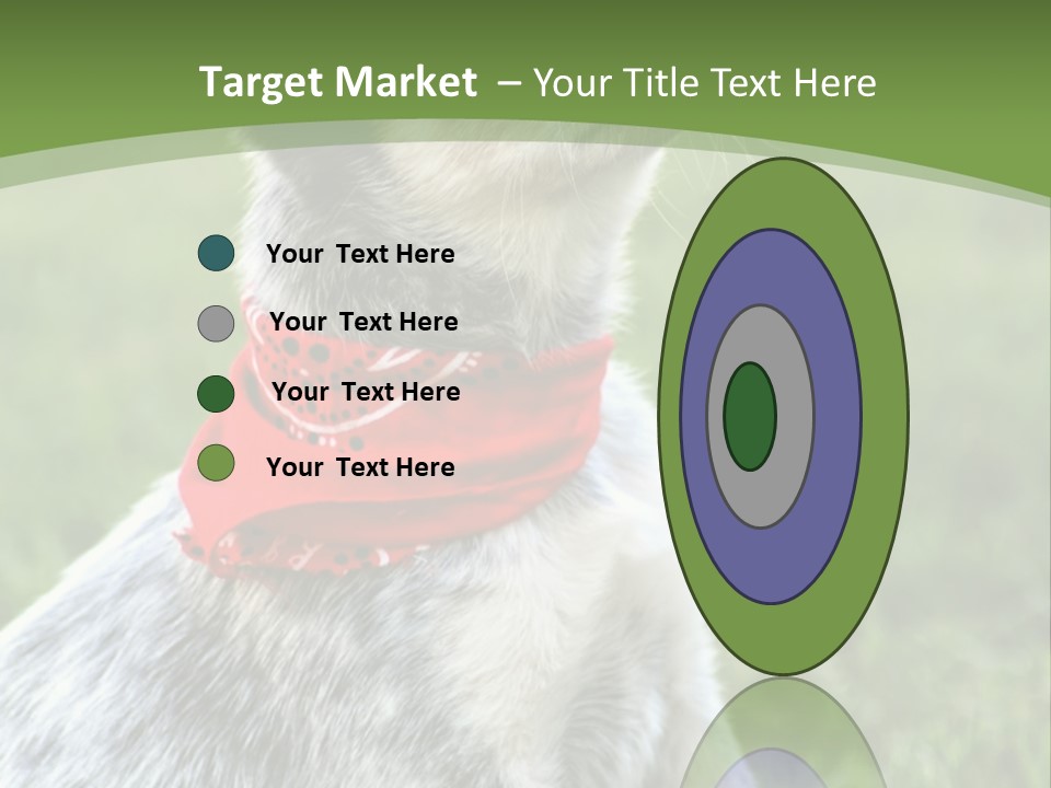 A Small Dog Wearing A Red Bandana Is Sitting In The Grass PowerPoint Template