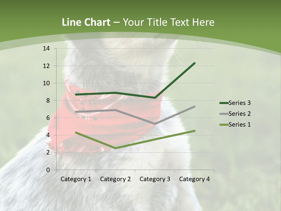 A Small Dog Wearing A Red Bandana Is Sitting In The Grass PowerPoint Template