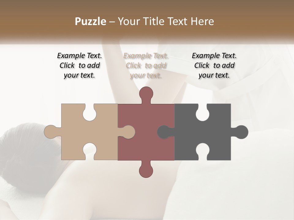 A Woman Getting A Back Massage From A Massager PowerPoint Template