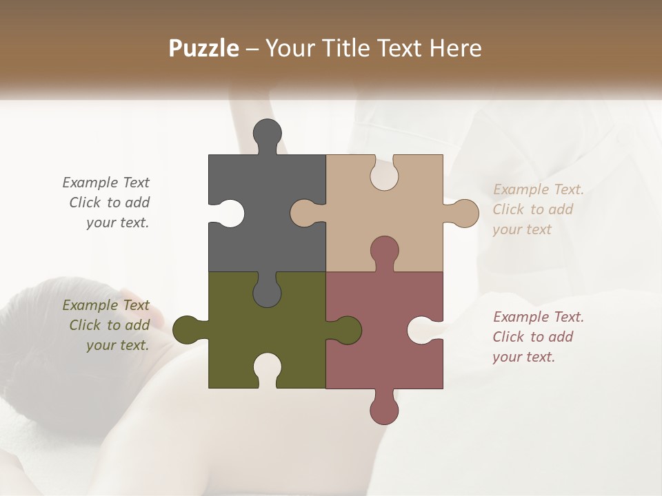 A Woman Getting A Back Massage From A Massager PowerPoint Template