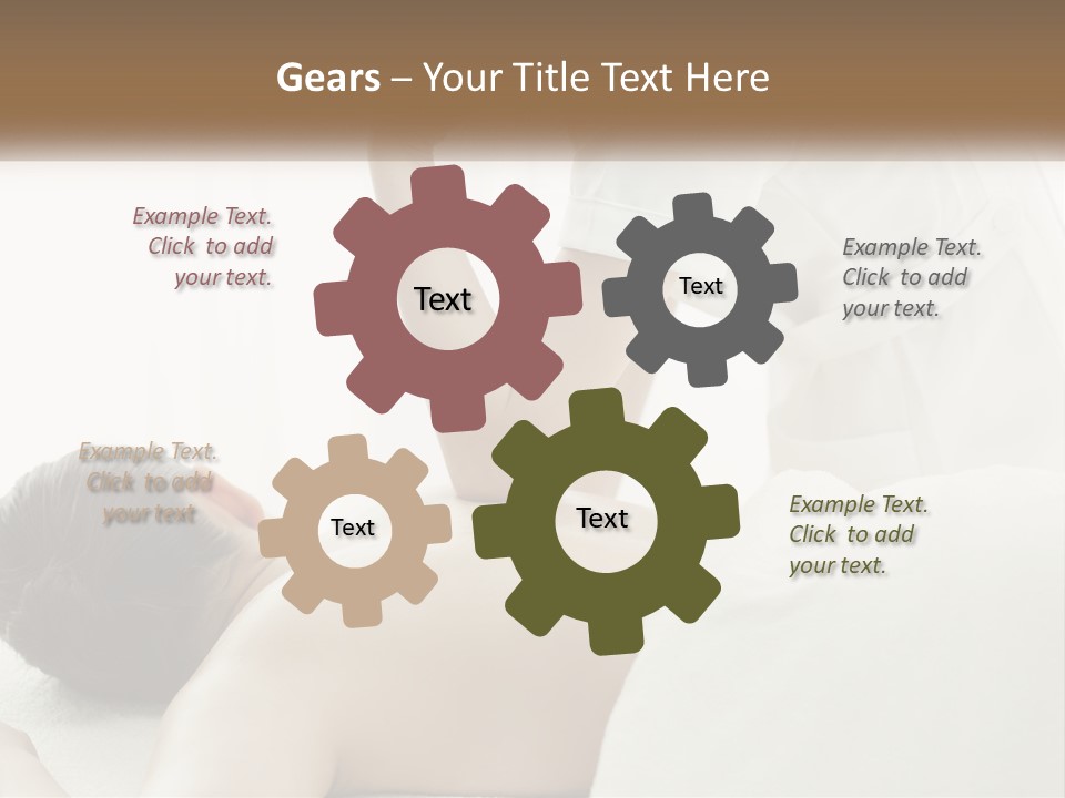 A Woman Getting A Back Massage From A Massager PowerPoint Template