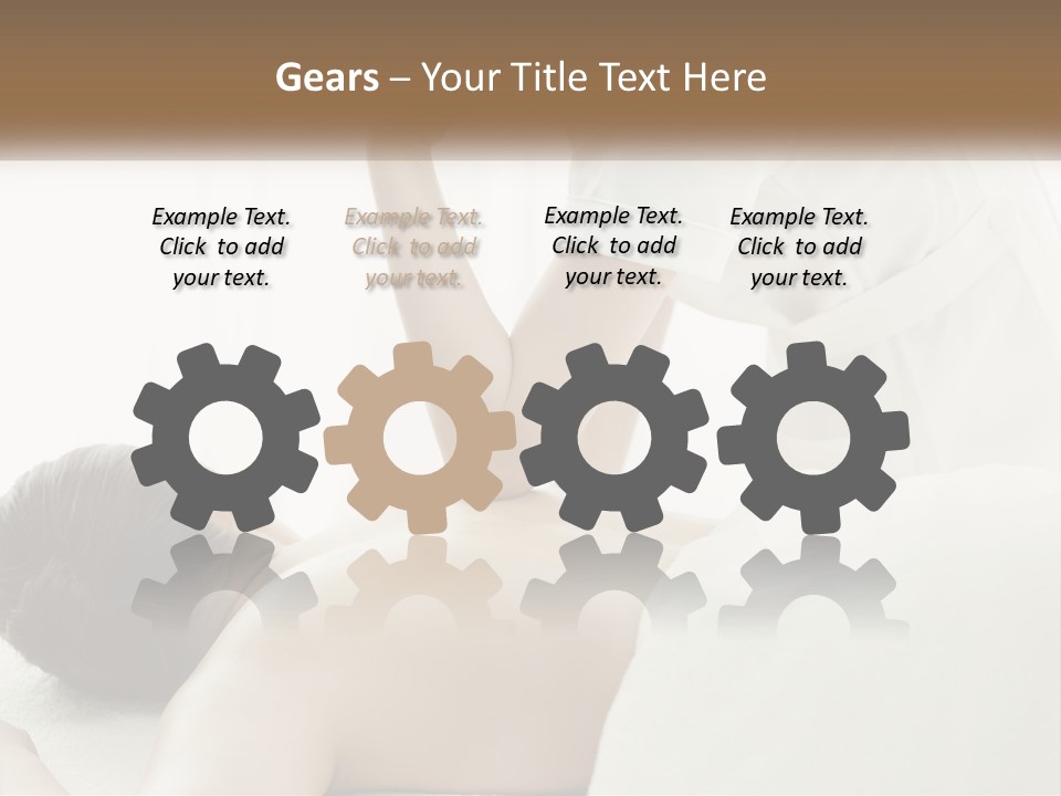 A Woman Getting A Back Massage From A Massager PowerPoint Template