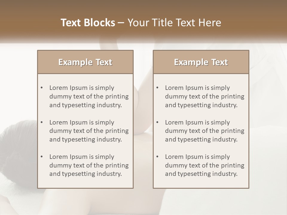 A Woman Getting A Back Massage From A Massager PowerPoint Template