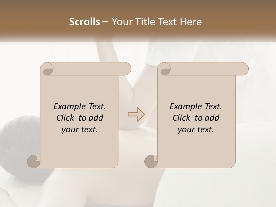 A Woman Getting A Back Massage From A Massager PowerPoint Template
