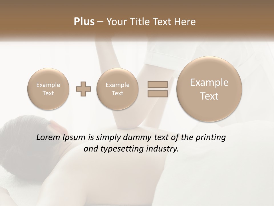 A Woman Getting A Back Massage From A Massager PowerPoint Template