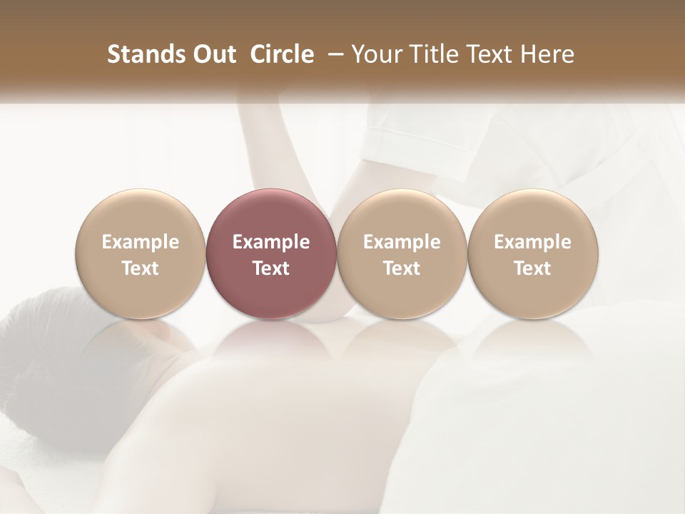 A Woman Getting A Back Massage From A Massager PowerPoint Template