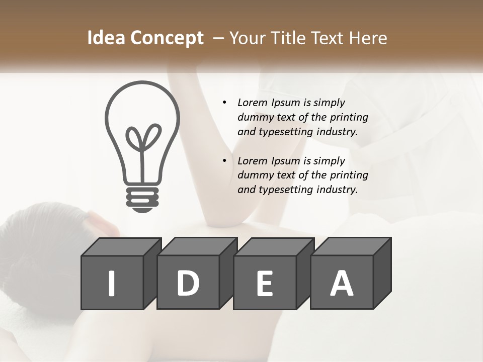 A Woman Getting A Back Massage From A Massager PowerPoint Template