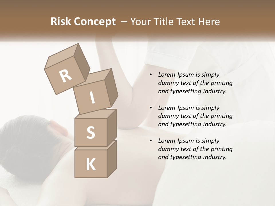 A Woman Getting A Back Massage From A Massager PowerPoint Template