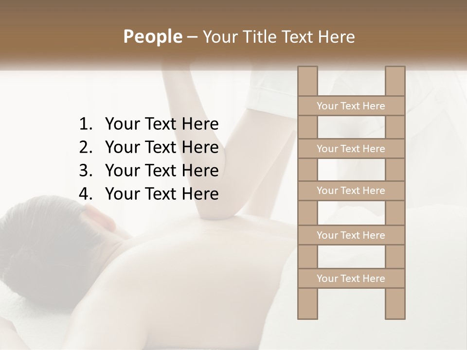 A Woman Getting A Back Massage From A Massager PowerPoint Template