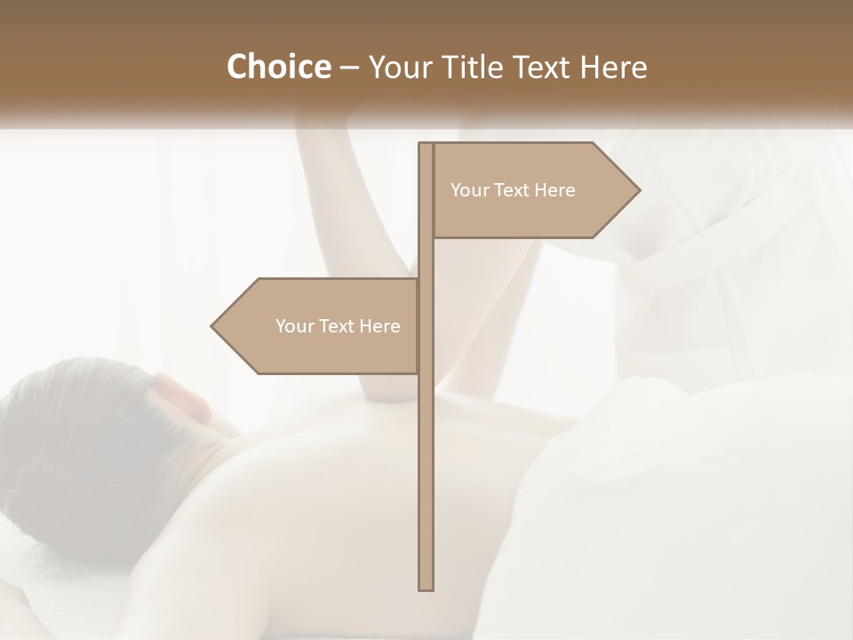 A Woman Getting A Back Massage From A Massager PowerPoint Template