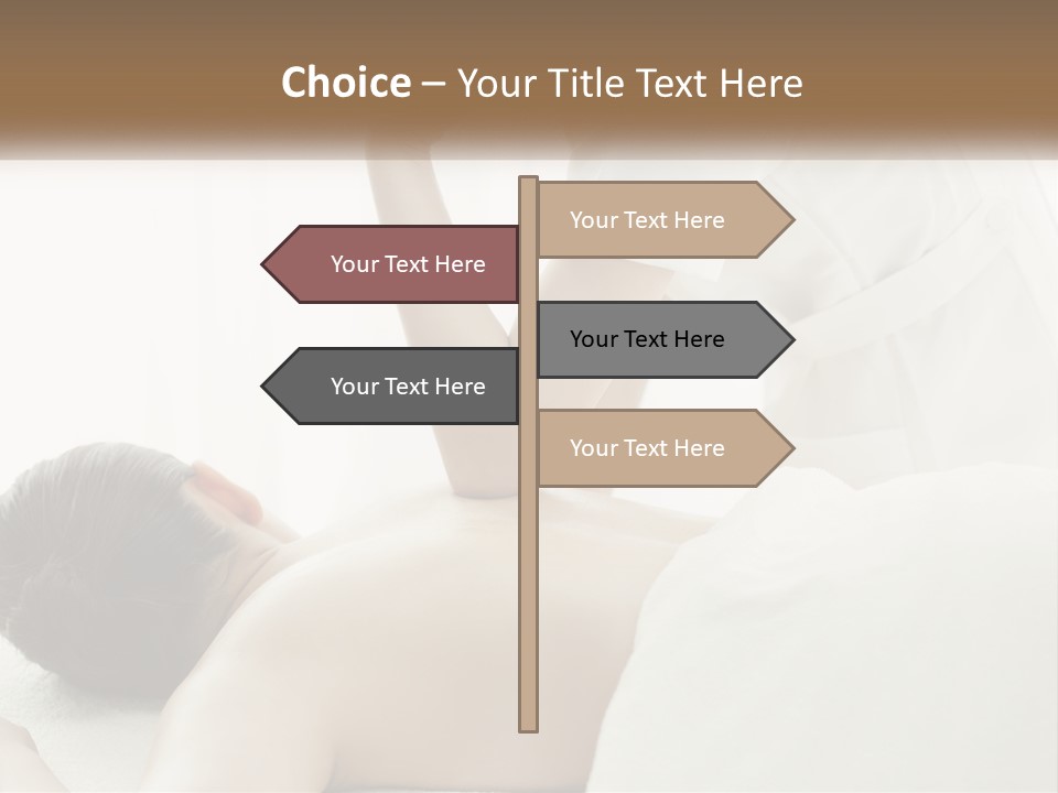 A Woman Getting A Back Massage From A Massager PowerPoint Template