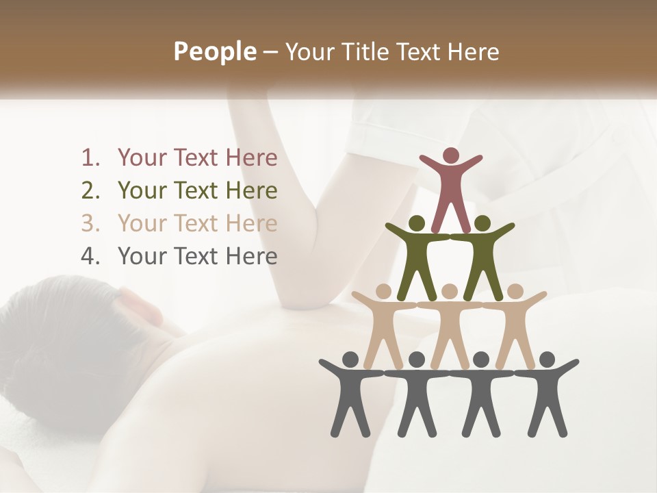 A Woman Getting A Back Massage From A Massager PowerPoint Template