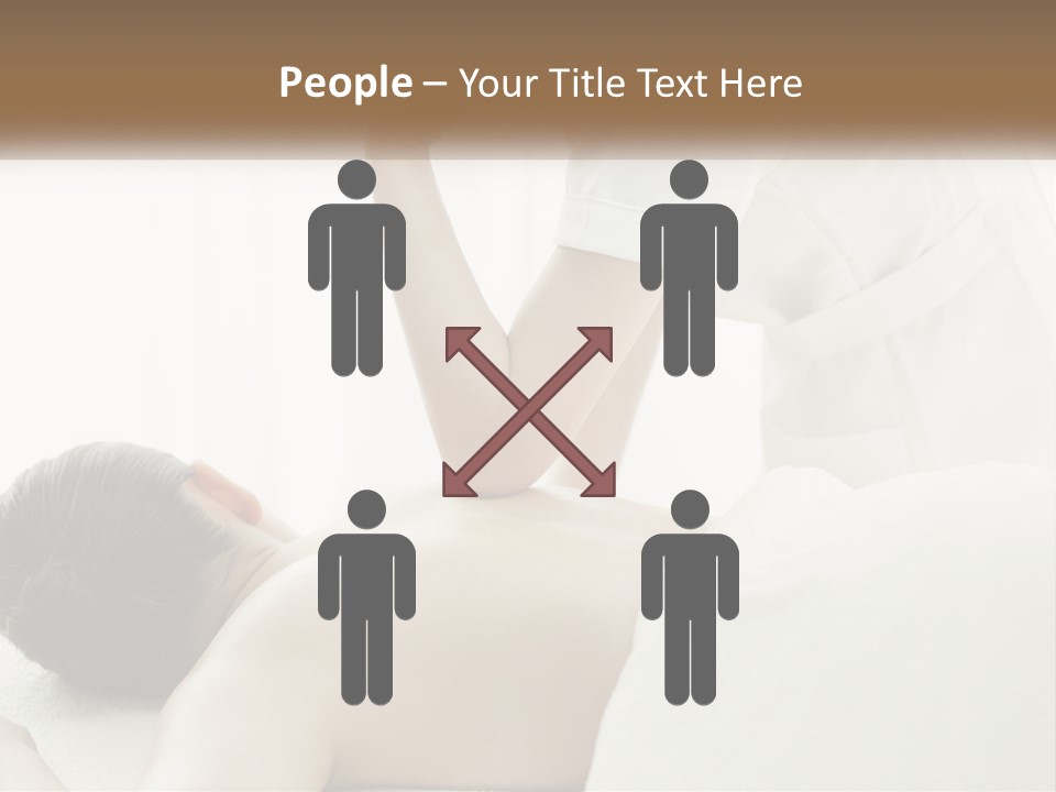 A Woman Getting A Back Massage From A Massager PowerPoint Template