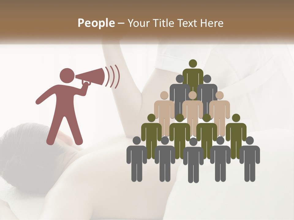 A Woman Getting A Back Massage From A Massager PowerPoint Template