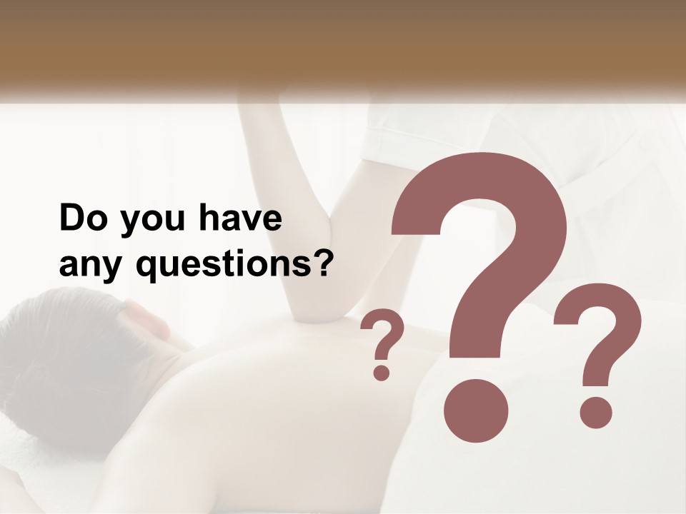 A Woman Getting A Back Massage From A Massager PowerPoint Template