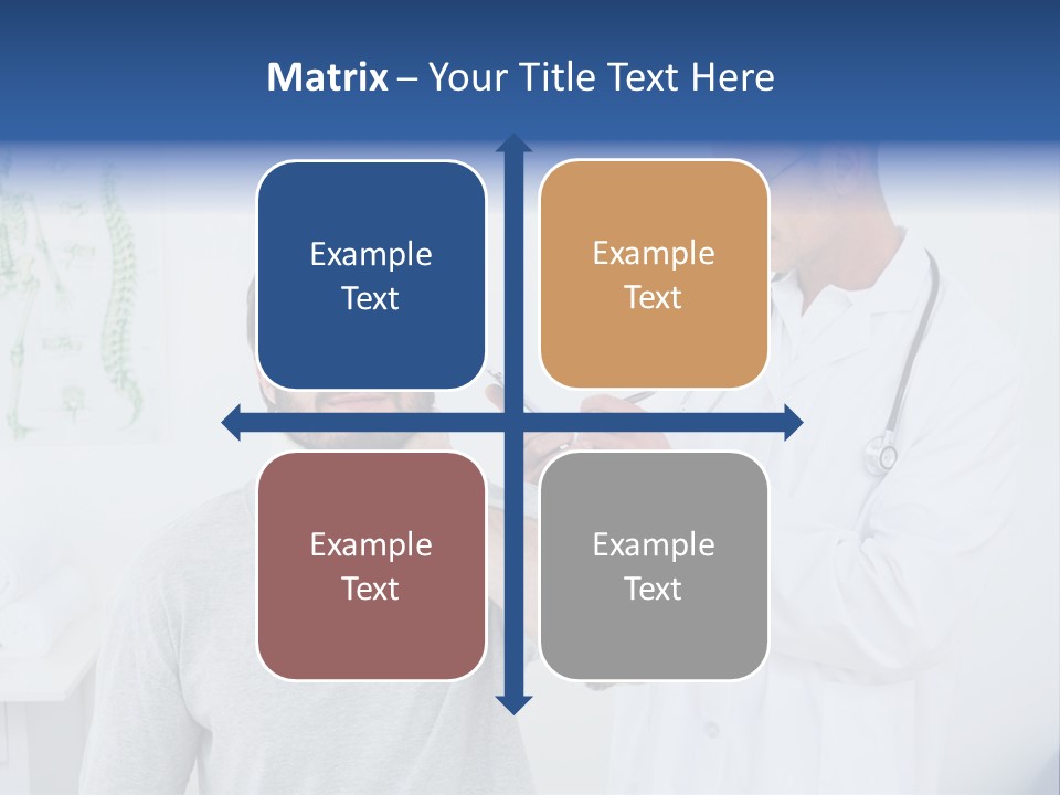 A Man With A Neck Brace Being Examined By A Doctor PowerPoint Template