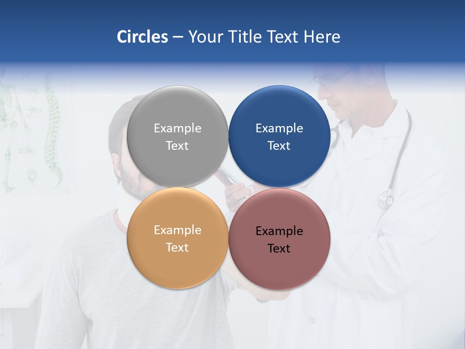 A Man With A Neck Brace Being Examined By A Doctor PowerPoint Template