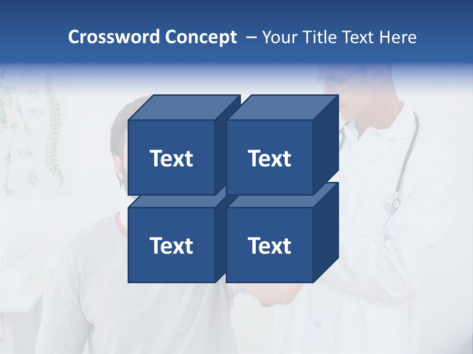 A Man With A Neck Brace Being Examined By A Doctor PowerPoint Template