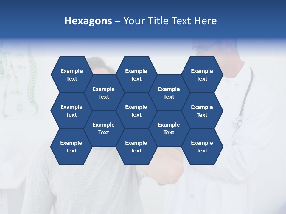 A Man With A Neck Brace Being Examined By A Doctor PowerPoint Template