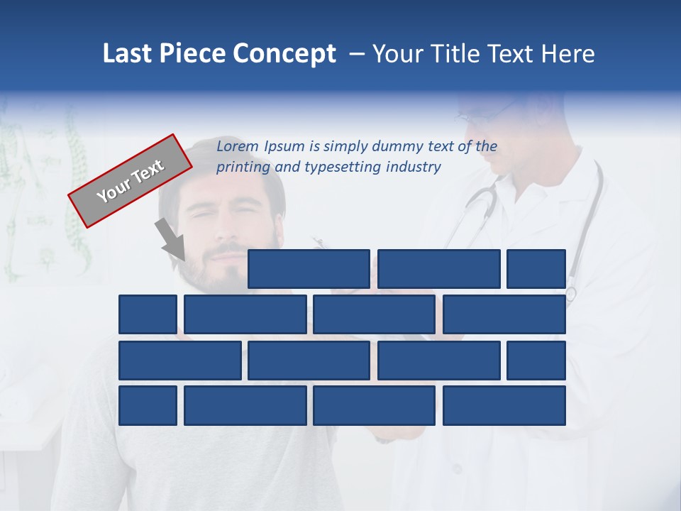 A Man With A Neck Brace Being Examined By A Doctor PowerPoint Template