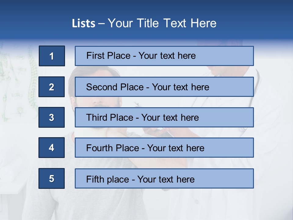 A Man With A Neck Brace Being Examined By A Doctor PowerPoint Template